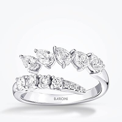 1.01 Karat Pırlanta Sarmal Trend Yüzük - Baroni Diamond