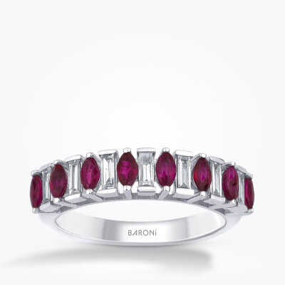 1.06 Karat Pırlanta Yakut Yüzük - Baroni Diamond