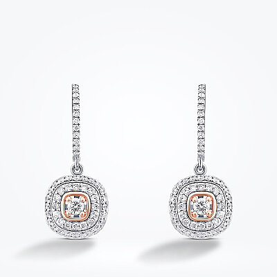 1.09 Karat Pırlanta İki Renkli Küpe - Baroni Diamond (1)