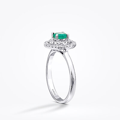 1.12 Karat Pırlanta Zümrüt Yüzük - Baroni Diamond (1)