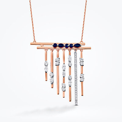 1.17 Karat Pırlanta Safir Kolye - Baroni Diamond (1)