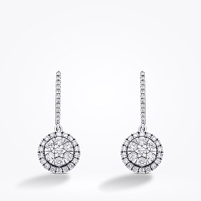 1.31 Karat Pırlanta Yuvarlak Taşlı Küpe - Baroni Diamond (1)