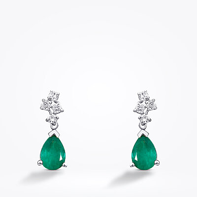 1.35 Karat Pırlanta Zümrüt Küpe - Baroni Diamond (1)