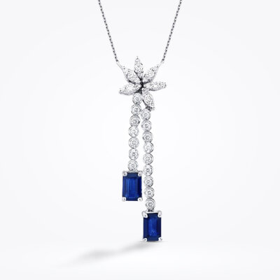 1.45 Karat Pırlanta Safir Gerdanlık - Baroni Diamond (1)