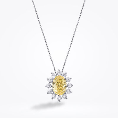 1.51 Karat Pırlanta Fancy Oval Kolye - Baroni Diamond