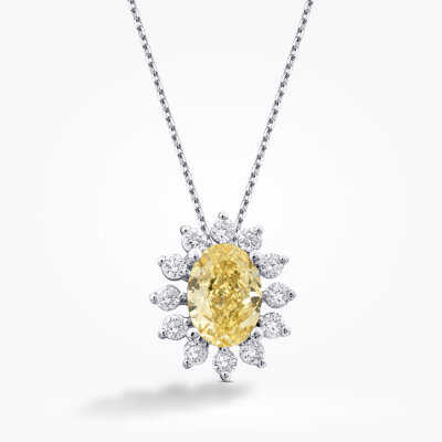 1.51 Karat Pırlanta Fancy Oval Kolye - Baroni Diamond (1)