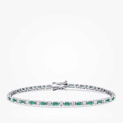 1.63 Karat Pırlanta Zümrüt Bileklik - Baroni Diamond