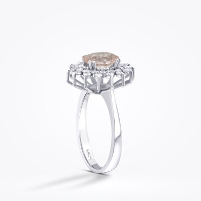 1.64 Karat Pırlanta Morganit Yüzük - Baroni Diamond (1)