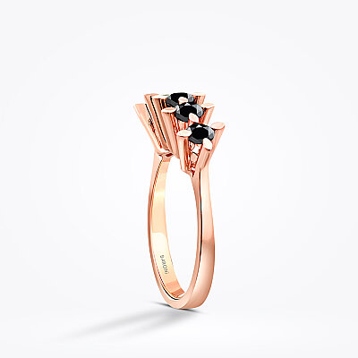 1.94 Karat Siyah Taşlı Beştaş Yüzük - Baroni Diamond (1)