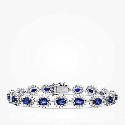 10.01 Karat Pırlanta Safir Bileklik - Baroni Diamond