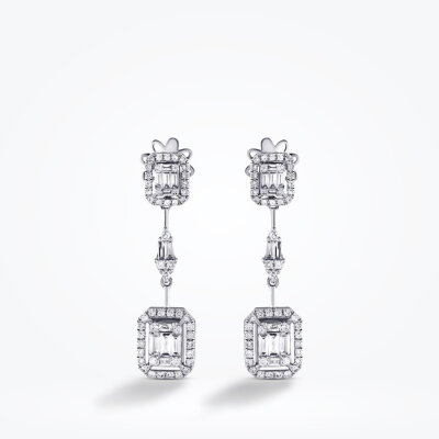 1.00 Karat Pırlanta Baget Küpe - Baroni Diamond (1)