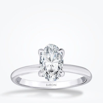 1.00 Karat Pırlanta Oval Tektaş Yüzük - Baroni Diamond