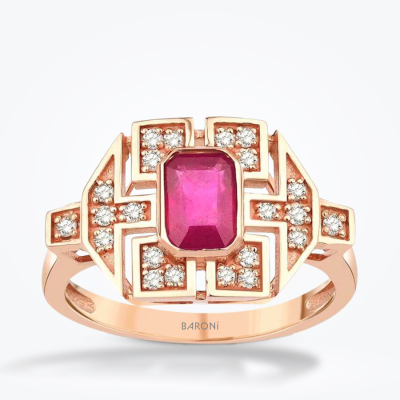 1.01 Karat Pırlanta Yakut Yüzük - Baroni Diamond