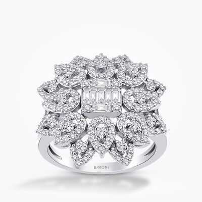 1.04 Karat Pırlanta Baget Yüzük - Baroni Diamond