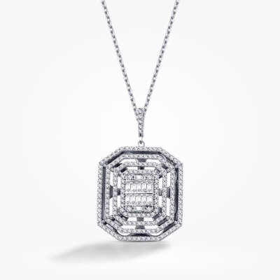 1.05 Karat Pırlanta Baget Kolye - Baroni Diamond