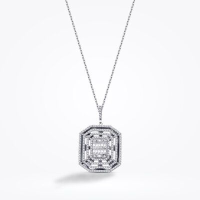 1.05 Karat Pırlanta Baget Kolye - Baroni Diamond (1)