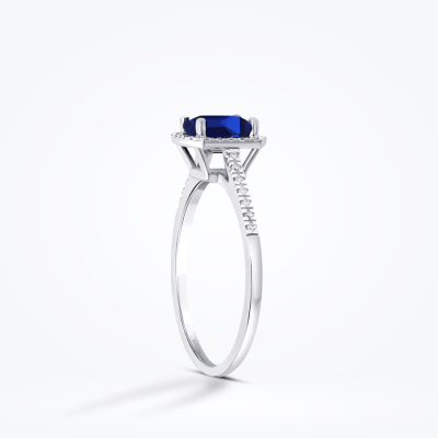 1.07 Karat Pırlanta Safir Yüzük - Baroni Diamond (1)