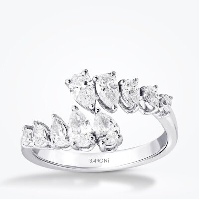 1.08 Karat Pırlanta Damla Yüzük - Baroni Diamond