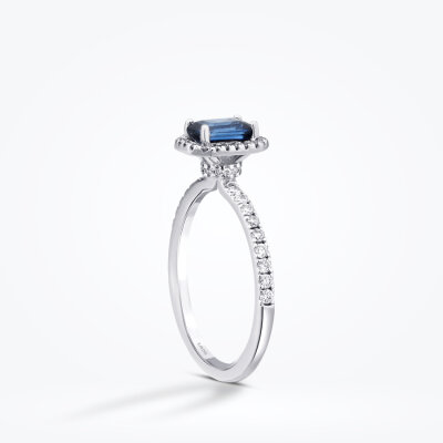1.08 Karat Pırlanta Safir Yüzük - Baroni Diamond (1)