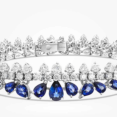 11.97 Karat Pırlanta Safir Bileklik - Baroni Diamond (1)