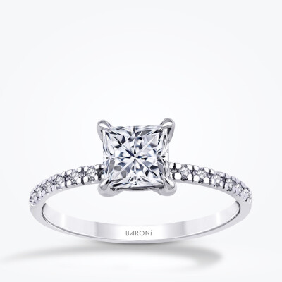 1.11 Karat Pırlanta Prenses Tektaş Yüzük - Baroni Diamond