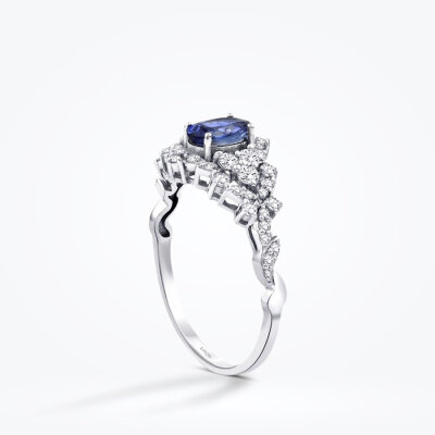 1.11 Karat Pırlanta Safir Yüzük - Baroni Diamond (1)