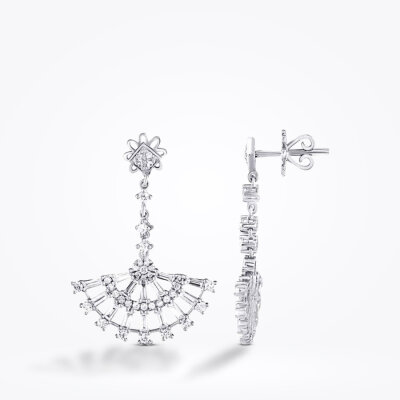 1.12 Karat Pırlanta Baget Küpe - Baroni Diamond