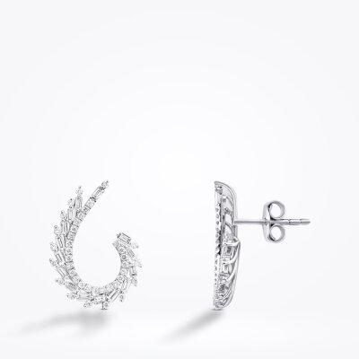 1.12 Karat Pırlanta Baget Küpe - Baroni Diamond