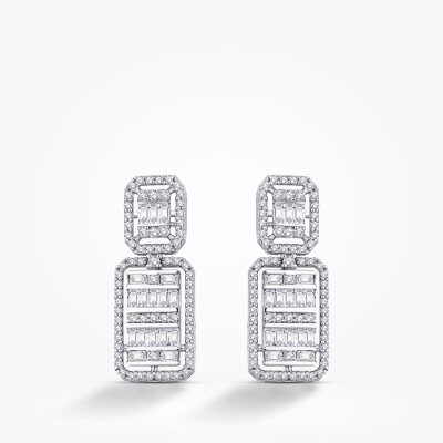 1.14 Karat Pırlanta Baget Küpe - Baroni Diamond (1)