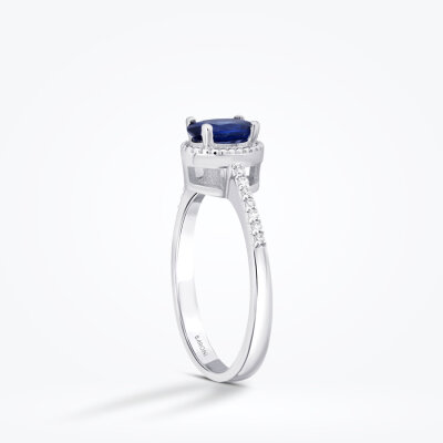 1.15 Karat Pırlanta Safir Yüzük - Baroni Diamond (1)