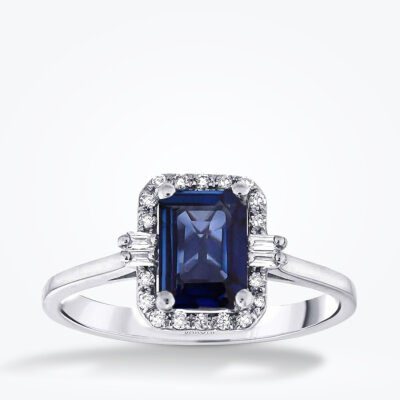 1.15 Karat Pırlanta Safir Yüzük - Baroni Diamond