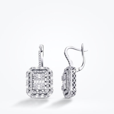 1.16 Karat Pırlanta Baget Küpe - Baroni Diamond