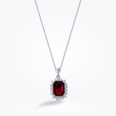 1.27 Karat Pırlanta Yakut Kolye - Baroni Diamond