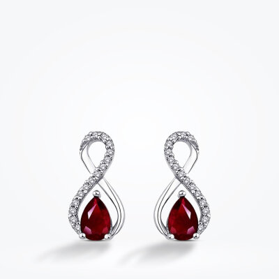 1.27 Karat Pırlanta Yakut Küpe - Baroni Diamond (1)