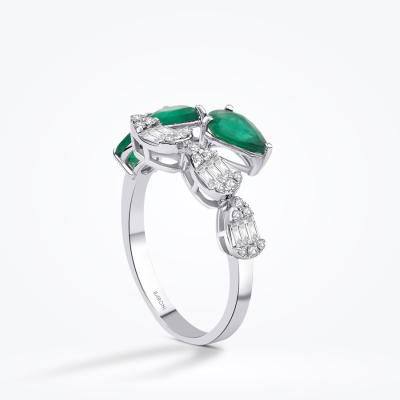 1.27 Karat Pırlanta Zümrüt Yüzük - Baroni Diamond (1)