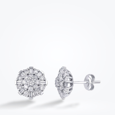 1.28 Karat Pırlanta Baget Küpe - Baroni Diamond