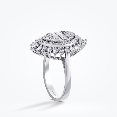 1.32 Karat Pırlanta Baget Yüzük - Baroni Diamond (1)