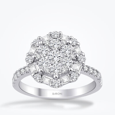 1.32 Karat Pırlanta Baget Yüzük - Baroni Diamond