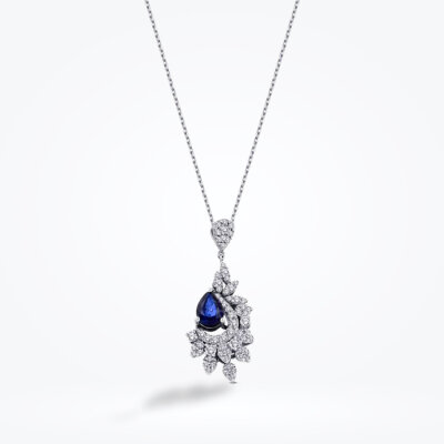 1.33 Karat Pırlanta Safir Kolye - Baroni Diamond (1)