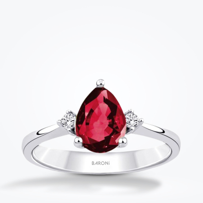 1.33 Karat Pırlanta Yakut Yüzük - Baroni Diamond