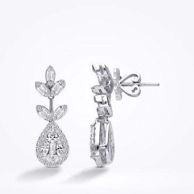 1.34 Karat Pırlanta Baget Küpe - Baroni Diamond