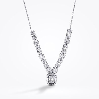 1.36 Karat Pırlanta Baget Kolye - Baroni Diamond