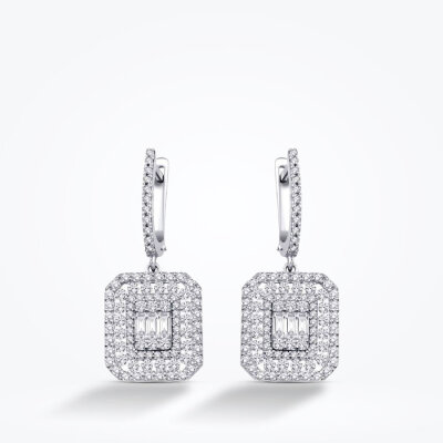 1.48 Karat Pırlanta Baget Küpe - Baroni Diamond (1)