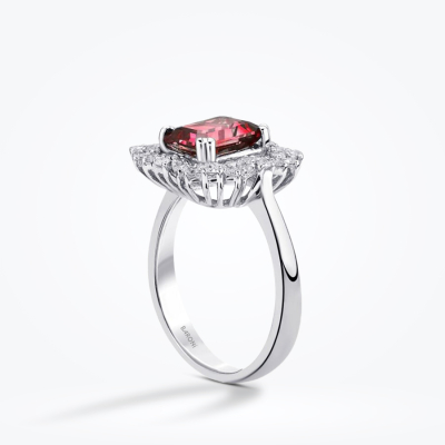 1.45 Karat Baget Pırlanta Yakut Yüzük - Baroni Diamond (1)