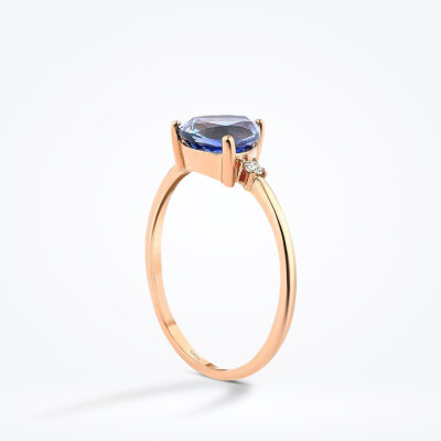 1.46 Karat Pırlanta Safir Yüzük - Baroni Diamond (1)