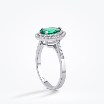 1.52 Karat Pırlanta Renkli Taşlı Yüzük - Baroni Diamond (1)