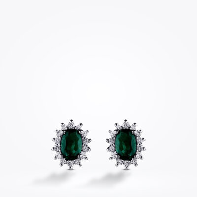 1.60 Karat Pırlanta Zümrüt Küpe - Baroni Diamond (1)