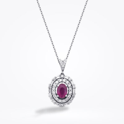 1.62 Karat Pırlanta Yakut Kolye - Baroni Diamond (1)