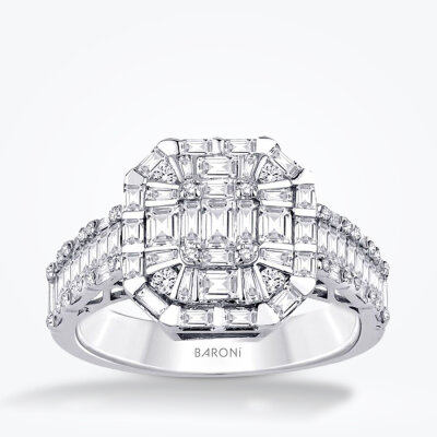 1.63 Karat Pırlanta Baget Yüzük - Baroni Diamond
