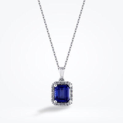 1.67 Karat Pırlanta Safir Kolye - Baroni Diamond (1)